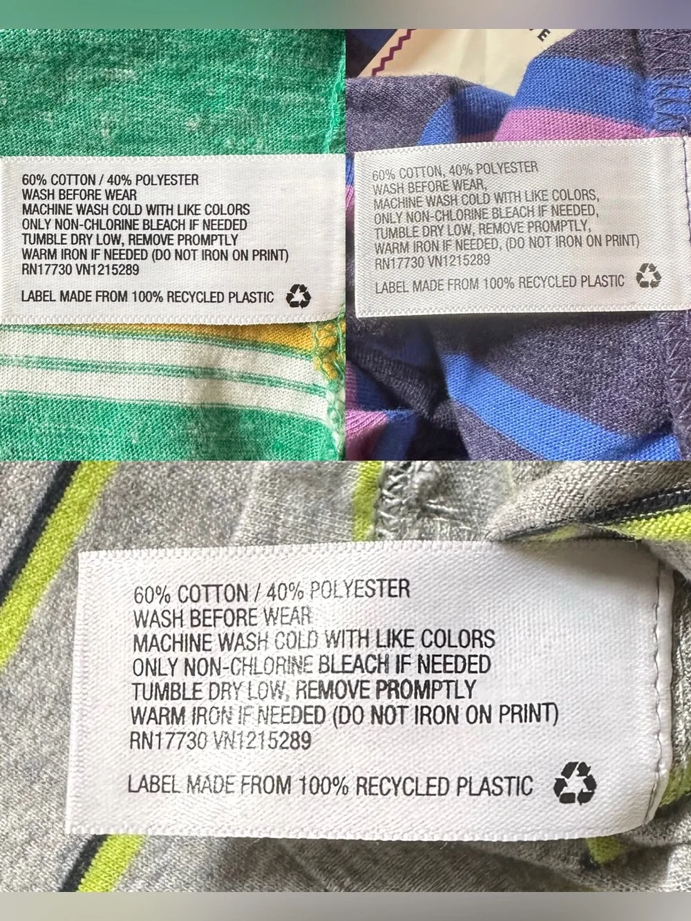 🔥3 FOR $25🔥 Cat & Jack BUNDLE OF 3 Striped Tees Long Sleeve Size X-LARGE (16)